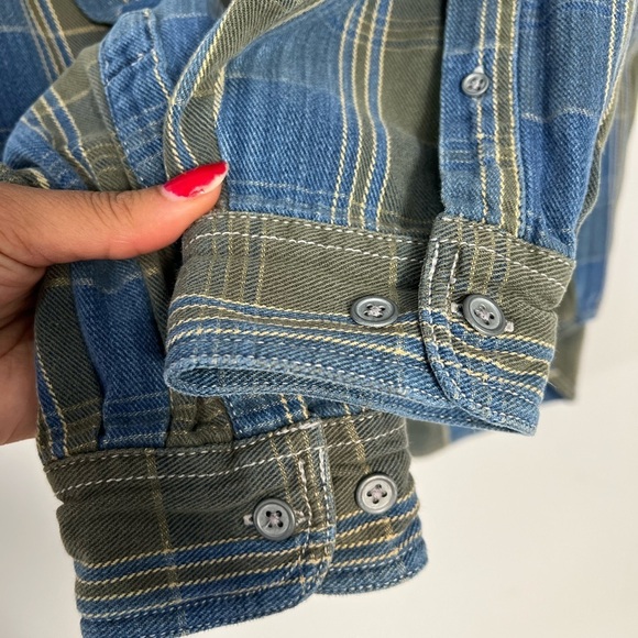 Vintage Levi's Silver Tab Plaid Shirt Casual Button Up Denim Long Sleeve Holiday - Picture 11 of 12